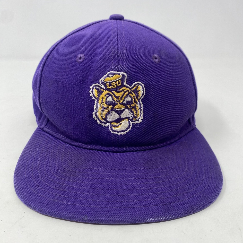 LSU Tigers Hat Cap Purple Yellow Nike Football Logo Men's Adjustable Size
